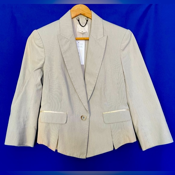 3.1 Phillip Lim 3/4 sleeve Women’s Jacket Size 4 in Grey/Silver/Creamy White - Picture 1 of 11